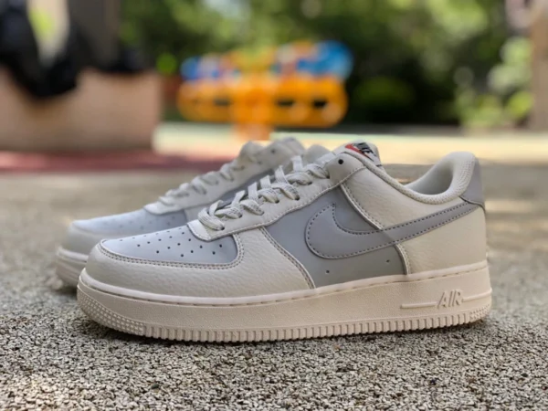 AF1 рисовый белый серый низкий Nike Air Force 1 Low Hoops Повседневные противоскользящие туфли AF1 DH7560-508