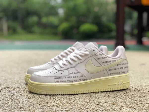 af1 повседневные низкие кроссовки Nike Air Force 1 Air Force One с белым и желтым низом CW2288-117