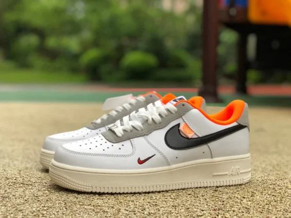 AF1 белые серые оранжевые низкие повседневные кроссовки Nike Air Force 1 Low 07 AF1 цвета хаки fb2364-016