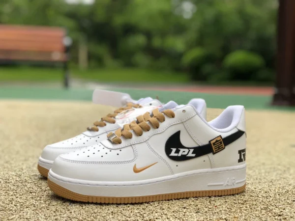 af1 белые коричневые низкие повседневные кроссовки Nike Air Force 1 Low 07 AF1 цвета хаки af1234-005