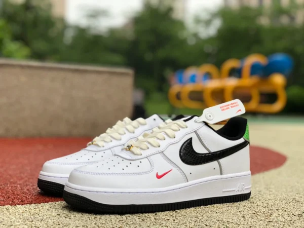 AF1 белые черные зеленые низкие повседневные низкие кроссовки Nike Air Force 1 Just Do It Air Force DV1492-101