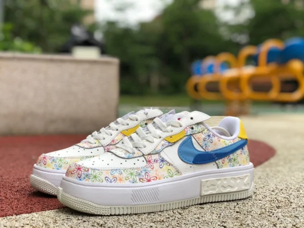 af1 повседневные спортивные кроссовки с цветочным граффити Nike Air Force 1 Фонтанка с цветочным граффити DV3211-100