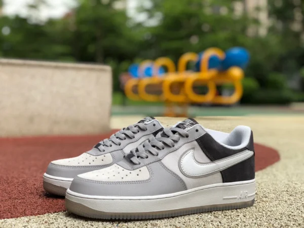 AF1 белые серые черные низкие кроссовки Nike Air Force 1 Low 07 AF1 белые серые черные повседневные кроссовки ao2425-001