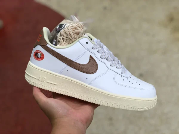 AF1 кокосовый логотип Nike Nike AF1 Air Force One кокосовый логотип повседневные кроссовки с низким берцем и окисленной подошвой женская обувь DJ9943-101