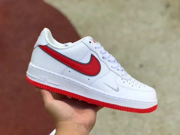 Бело-красные низкие кроссовки Nike Air Force 1 Low AF1 Air Force One бело-желтые мужские и женские повседневные кроссовки DX9269-101