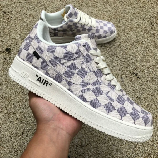 Af1 шарнир LV Louis Vuitton LV x Nike Air Force 1 x кремовый шарнир AF1 Air Force One шарнир LV DJ46