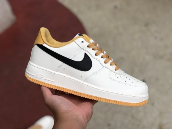 af1 белый желтый черный крючок низкий Nike Air Force 1 AF1 air Force белый желтый черный классические повседневные кроссовки FD9063-101