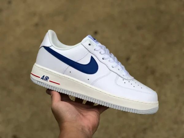 af1 бело-синие низкие повседневные кроссовки Nike Air Force1 AF1 бело-синие низкие DX2660-100