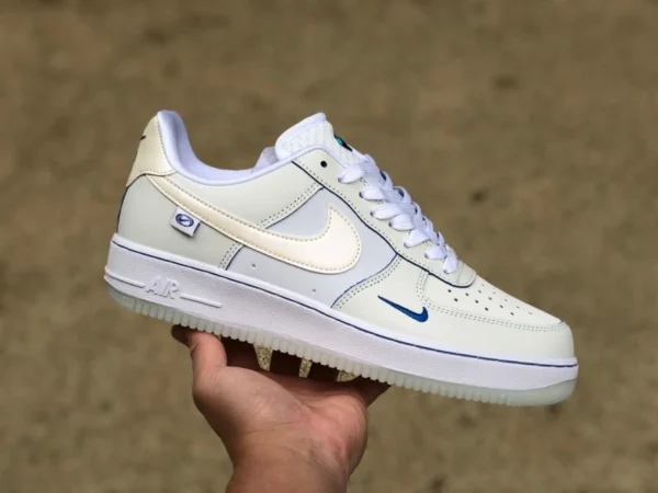 af1 кремово-белые низкие кеды Nike Air Force 1 Low AF1 кремово-белые повседневные низкие кеды FB1839-111