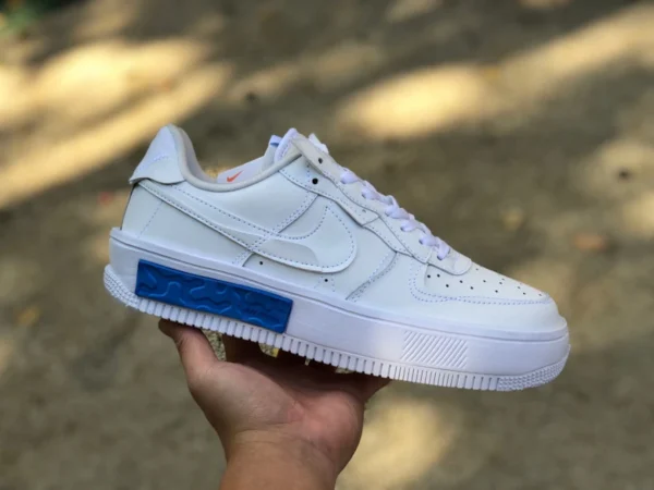 Бело-синие низкие кроссовки AF1 Nike AIR FORCE 1 Air Force One летние хип-хоп эксклюзив DH1290-101