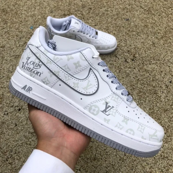 AF1 белые серые с принтом lv Nk Air Force 1'07 LV8 Low Air Force One низкие повседневные кроссовки DR9868-200