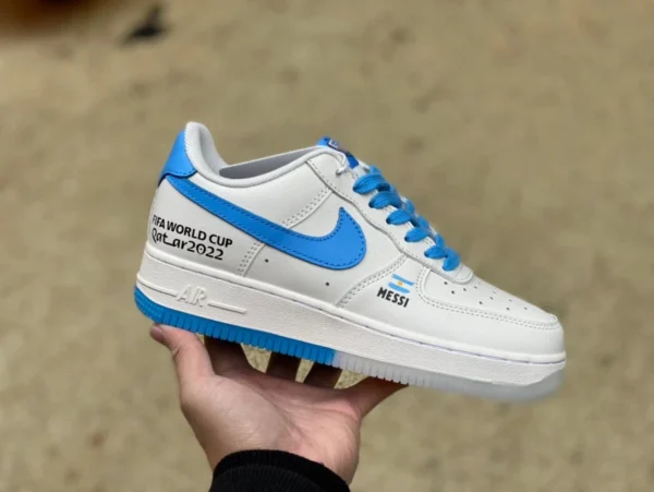 бело-синие низкие повседневные кроссовки Nike Air Force 1'07 LV8 Low Air Force One D49868-800