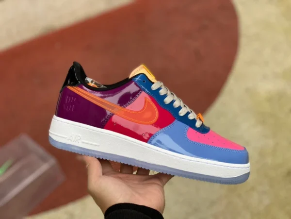 Повседневные кроссовки с низкой цветной строчкой AF1 Undefeated x Nike Air Force 1 DV5255-400