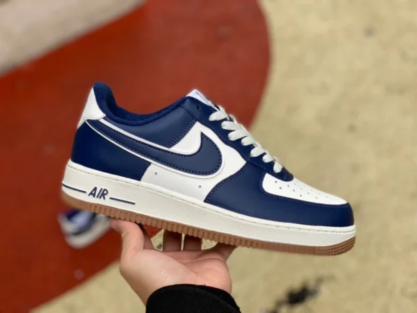 af1 бело-синяя сухожильная подошва Nike Air Force 1 Low AF1 бело-синие мужские кроссовки Air Force One сухожильная подошва DQ7659-101