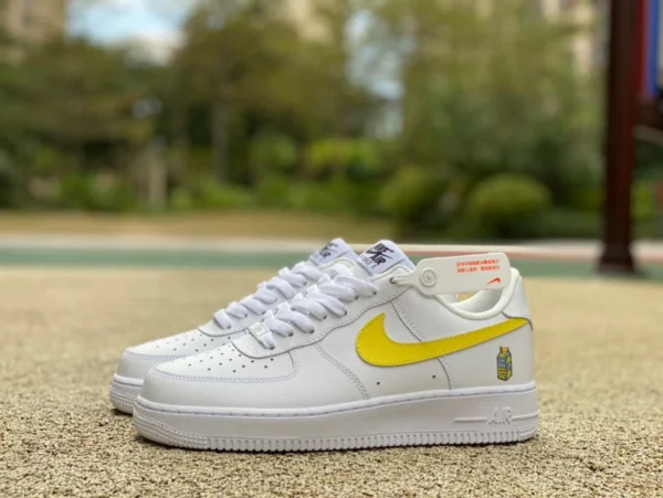 Низкие повседневные кроссовки Air Force Lemonade low Lyrical Lemonade x Nike Air Force 1 Low бело-желтые