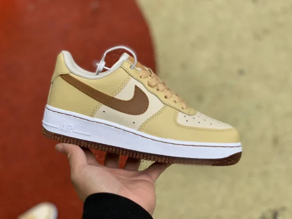 AF1 пшеничные желтые низкие кроссовки Nike Air Force 1 Low AF1 Air Force No. 1 пшеничные DQ7660-200