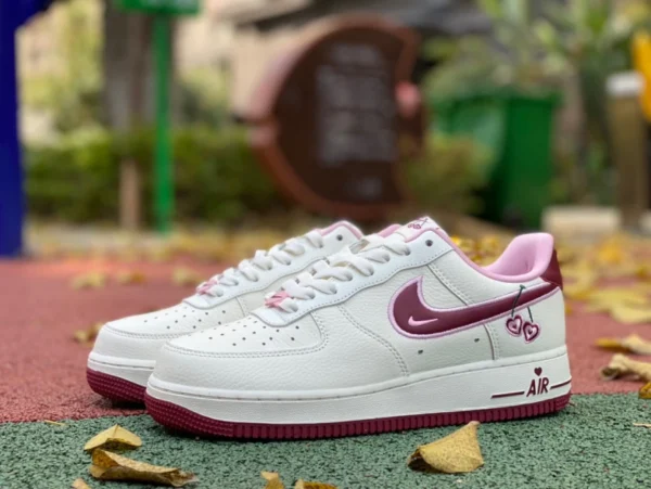 AF1 белые розовые вишневые низкие кроссовки Nike AF Valentine's Day love Air Force 1 07 LX низкие кроссовки Air Force One FD4616-161