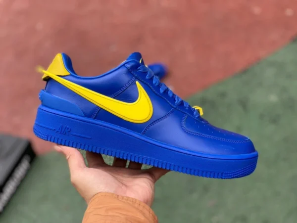 Совместный Air Force AMBUSH сине-желтый чистый оригинал AMBUSH x Nike Air Force 1 Low AF1 сине-желтые износостойкие низкие кроссовки DV3464-400