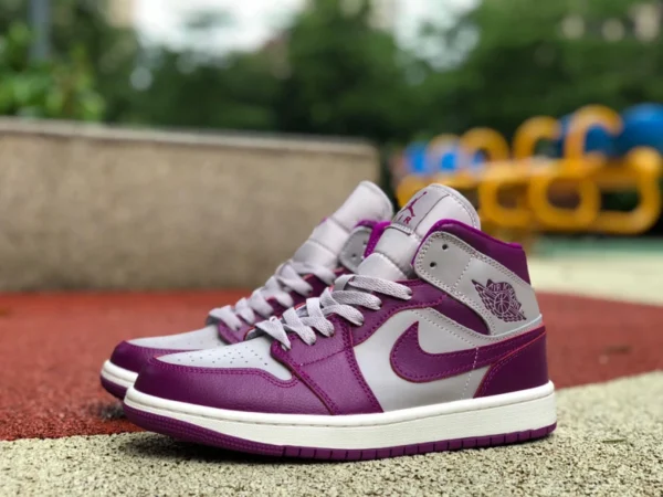 aj1mid серо-фиолетовый Air Jordan 1 Mid Magenta AJ1 серо-фиолетовый износостойкие баскетбольные кроссовки BQ6472-501