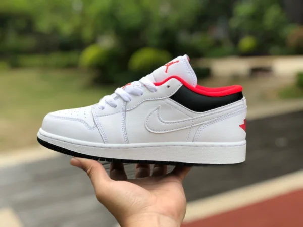 aj1 черный и белый красный low pure оригинальные баскетбольные кроссовки Air Jordan 1 Low AJ1 черный и белый красный с низким берцем 553560-160