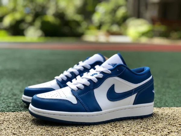 aj1 бело-синий low pure оригинальные баскетбольные кроссовки Air Jordan 1 Low Marina Blue AJ1 бело-синие DC0774-114