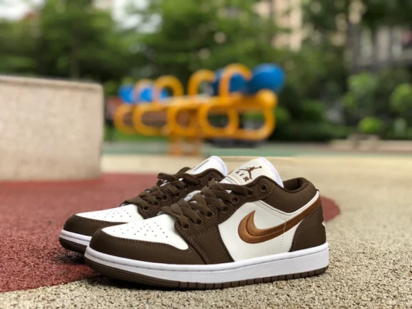 aj1 белый коричневый низкий Nike Air Jordan 1 Low SE "Brown Canvas" Joe 1 низкий белый оливково-зеленый DV0426-301