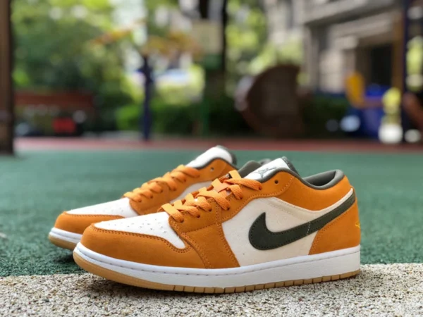 aj1 оранжевый low pure оригинальные Air Jordan 1 Low AJ1 оранжевые мужские баскетбольные кроссовки с низким верхом DH6931-102,