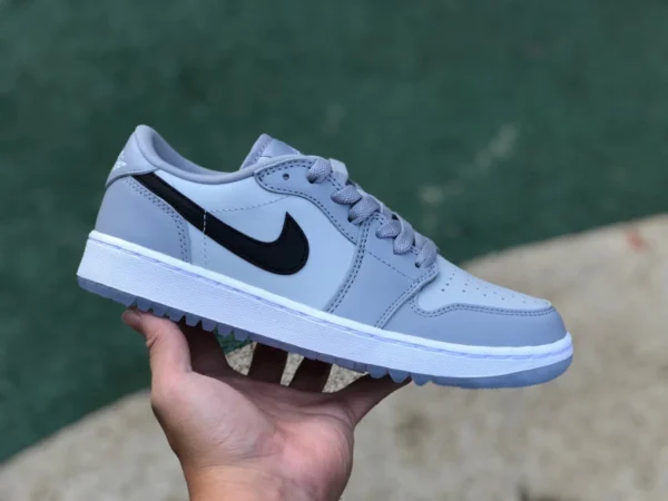 aj1 волк серый белый черный Golf pure original Air Jordan 1 Low Golf AJ1 ретро спортивные повседневные туфли волк серый белый черный DD9315-002