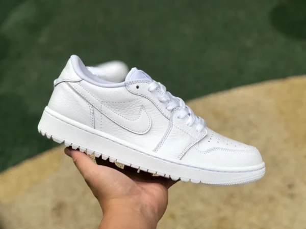 aj1 чисто белые низкие кеды Golf pure original Air Jordan 1 Low AJ1 Golf Triple White низкие белые баскетбольные кроссовки в стиле ретро DD9315-101