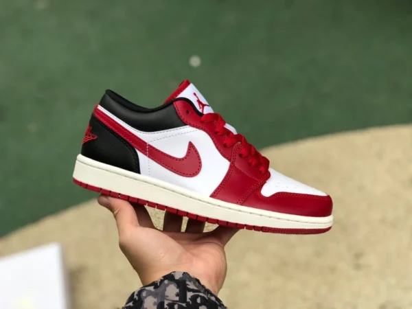 aj1 белый красный черный низкий чистый оригинальный Air Jordan 1 Low AJ1 белый красный черный Чикаго низкие баскетбольные кроссовки в стиле ретро DC0774-160