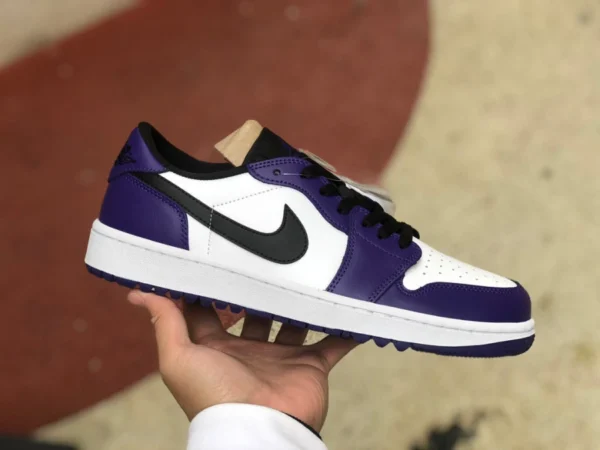 aj1 бело-фиолетовые баскетбольные кроссовки Golf Air Jordan 1 Low Golf AJ1 фиолетово-белые в стиле ретро DD9315-105