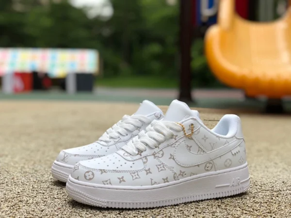 Af1 шарнир LV Louis Vuitton LV x Nike Air Force 1 x кремовый шарнир AF1 Air Force One шарнир LV LD46