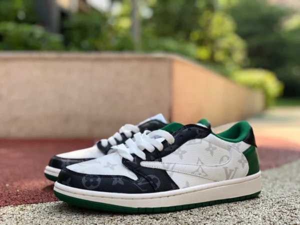 aj1 barb low-top lv Joint бело-зеленые кроссовки Travis Scott x Nike Air Jordan 1 Low AJ1 Joint LV низкие кроссовки TS Joint barb DM7866-