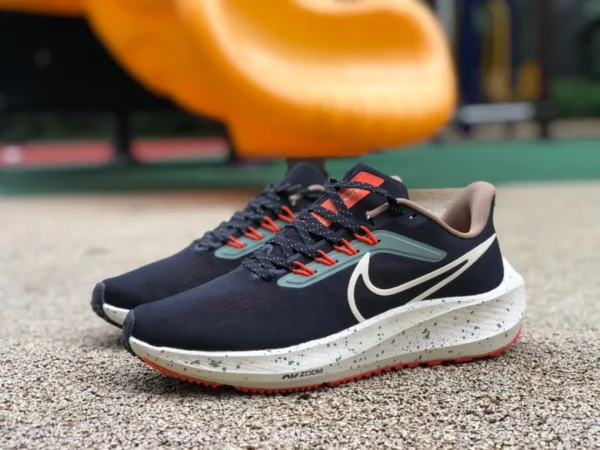 Нескользящие кроссовки Nike Pegasus 39 черно-бело-оранжевого цвета Nike Air Zoom Pegasus 39 DX6039-071