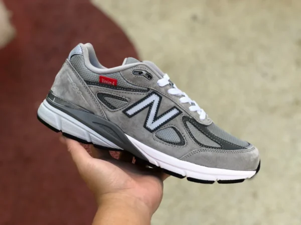 NB990 крутые серые кроссовки New Balance 990 V4 с ограниченным тиражом в честь 40-летия с красной этикеткой, серые ретро-кроссовки M990VS4