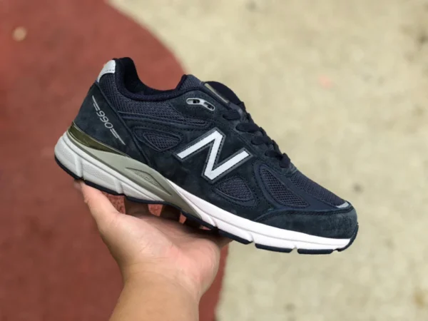 Nb990 Темно-синий NEW BALANCE M990NV4 Американский Темно-Синий Пара Президентские кроссовки в стиле ретро