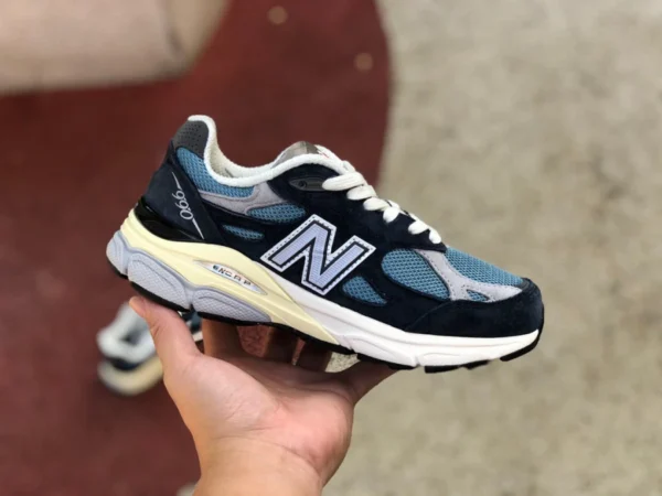 NB m990 темно-синий NEW BALANCE M990 мужские и женские темно-синие повседневные кроссовки в стиле ретро M990TE3