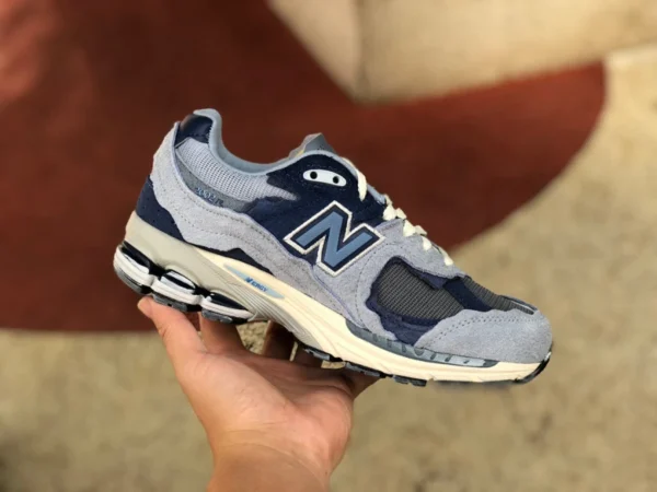 nb2002r Сине-белые повседневные кроссовки New Balance в стиле ретро в стиле ретро для мужчин и женщин Evergreen и White M2002RDI