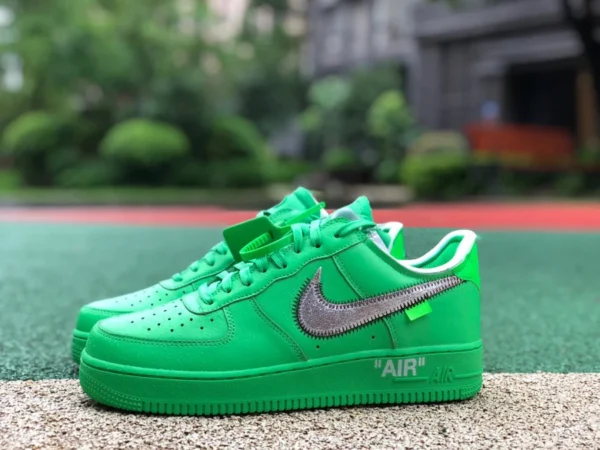 owAir Force Green OFF-WHITE x Nike Air Force 1 «Светло-зеленая искра» dx1419-300