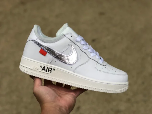 Шарнир AF1 ow чисто белый Nike Air Force 1 x шарнир OW AF1 чисто белый полностью белый AO4297-100