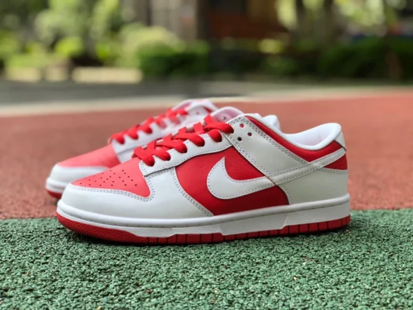 Dunk University Red Nike Dunk Low University Красно-бело-красные повседневные кроссовки CW1590-600