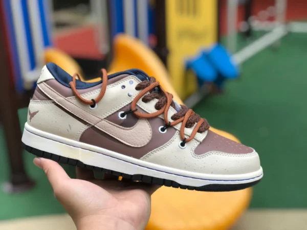 Dunk кремово-коричневые низкие кроссовки Nike Dunk Low кремово-коричневые на шнуровке DH9765-300