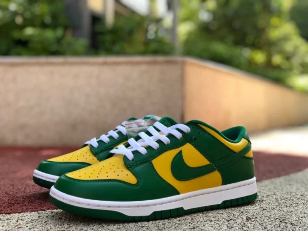 Dunk Brazil low Nike Dunk Low SP «Brazil» Бразильские желто-зеленые повседневные туфли для скейтборда с низким берцем CU1727-700