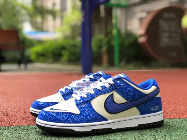 Dunk White and Blue, 75-летие, Nike Dunk Low, 75-летие, «Джеки Робинсон», легенда № 42, DV2122-400