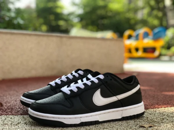 Dunk all black and white Nike Dunk Low черно-белые низкие повседневные кроссовки в стиле ретро DJ6188-002