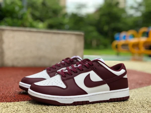 Dunk Burgundy Nike Dunk Burgundy Bordeaux White Red повседневные мужские и женские кроссовки с низким берцем DD1503-108