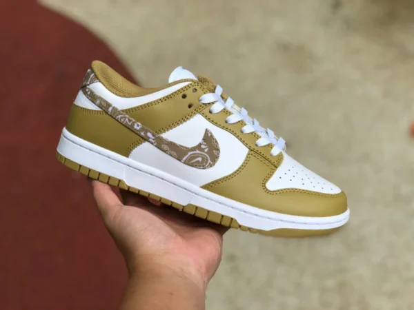 Dunk бело-желтый цветок кешью Nike Dunk Low ESS бело-желтый цветок кешью низкие модные повседневные кроссовки в стиле ретро DH4401-104