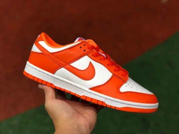 Dunk белые оранжевые качественные кроссовки Nike Dunk Low Syracuse University белые оранжевые бело-синие кроссовки CU1726-101-100