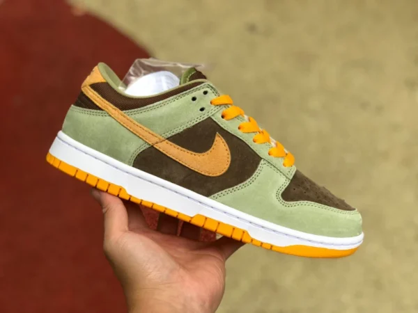 Dunk зеленый коричневый оранжевый высокого качества Nike Dunk Low "Dusty Olive" зеленый коричневый оранжевый DH5360-300