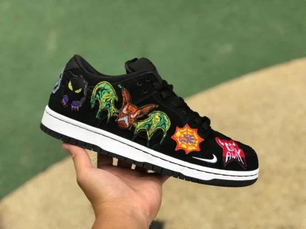 Dunk Halloween, новый чистый оригинальный Neckface x Nike SB Dunk Low, будьте осторожны, если вы робки dq4488-001